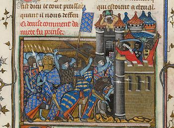 Vie de Saint-Louis von Jean de Joinville: Einnahme von Damiette während des Kreuzzuges