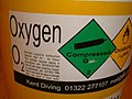 Gas cylinder, oxygen