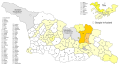 Percentage of votes for the Georgian Labour Party