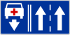 F-18 "opposite direction for designated vehicles" (e.g. opposite lane on the left only for emergency vehicles)