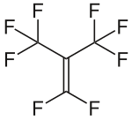 Strukturformel von Perfluorisobuten