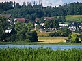 Ansicht von Seegräben über den Pfäffikersee auf das Kastell