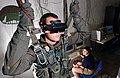 Image 22U.S. Navy Hospital Corpsman demonstrating a VR parachute simulator at the Naval Survival Training Institute in 2006 (from Virtual reality)