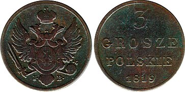 3 grosze polskie 1819