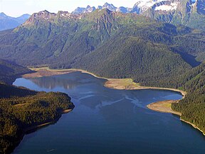 Windfall harbour, ein Naturhafen auf der Insel