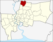 Karte von Bangkok, Thailand mit Don Mueang