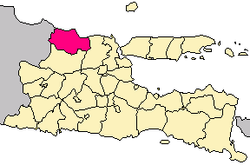 Location within East Java