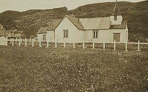 Kirken som brant i 1944 Foto: Alfred Obert Hagn