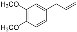 Structuurformule van methyleugenol