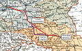 Karte der Niederschlesisch-Märkischen Eisenbahn von Lencer