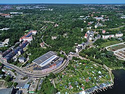 Aerial view of Golęcino