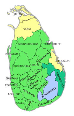 Mehrheiten (stimmenstärkste Parteien) in den 22 Wahlkreisen:[7] ﻿United National Front (UNF) ﻿People’s Alliance (PA) ﻿Tamil National Alliance (TNA) ﻿Sri Lanka Muslim Congress (SLMC)