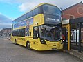 Wright Eclipse Gemini 3 bodied Volvo B5LH at Leigh Bus Station in December 2024