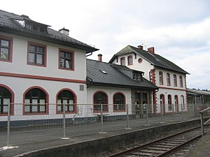 Empfangsgebäude des Bahnhofs Daun 2008