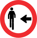 RO-5L Pedestrians walk on your left