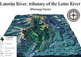 Animation of Latoriţa River drainage basin, Romania
