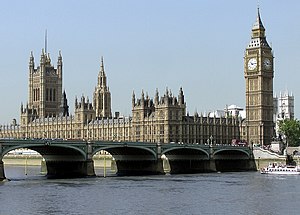 The Palace of Westminster on the River Thames