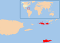 Map of USA highlight Virgin Islands