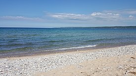 The shore of Little Traverse Bay at Petoskey State Park