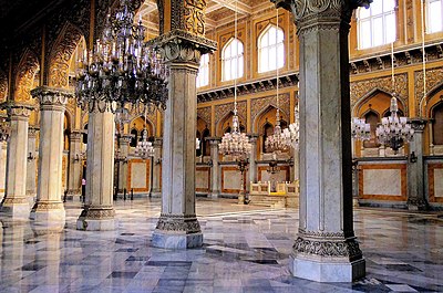 View of interiors of Chowmahallah Palace, Hyderbad.