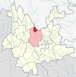 Location in Yunnan