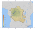 Congo and Lualaba with topography