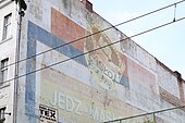 Ghost sign for MR Masło, a butter company, in Poznań, Poland