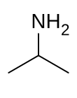 Structuurformule van 2-propylamine