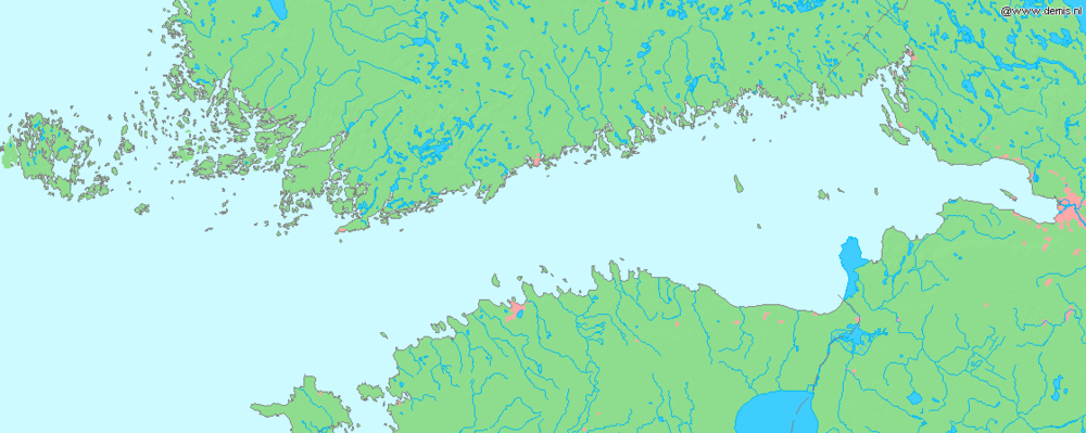 Mapa konturowa Zatoki Fińskiej