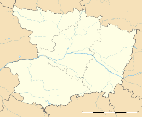 Mapa konturowa Maine i Loary