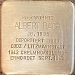 Stolperstein für Albert Bach