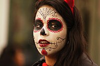 Sugar skull make-up.