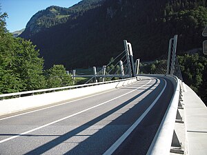 From south abutment looking north: pylons P1 (left), P2, P3, and P4 (closest)