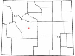 Location of Riverton, Wyoming