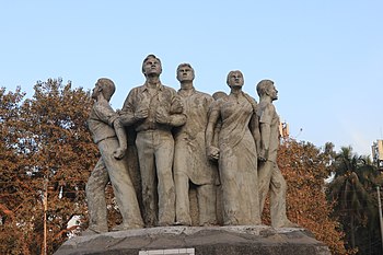 Anti Terrorism Raju Memorial Sculpture, University of Dhaka, Bangladesh.