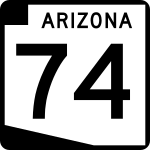 Straßenschild der Arizona State Route 74