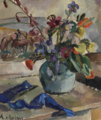 Astrid Holm 1912, Opstilling med blomster (Stillleben mit Blumen)