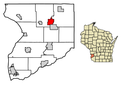 Location of Gays Mills in Crawford County, Wisconsin.