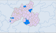 Ethnic townships in South-Eastern Hunan. Blue - Yao.