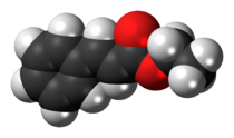 Ball-and-stick model of ethyl cinnamate