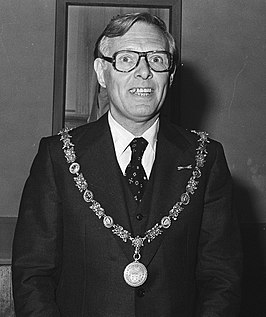 J. Reehorst na zijn installatie als burgemeester van Haarlem (1977)