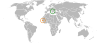 Location map for Kosovo and Senegal.