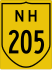 National Highway 205 marker