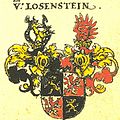 Germehrtes Wappen der Freiherrn von Losenstein (Allianzwappen mit deren von Zelcking), nach Siebmacher, Band 3