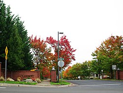 Entrance to a subdivision along Bethany Blvd.