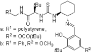 1998: Jacobsen's chiral (polymer-bound) Schiff base thiourea derivative for asymmetric Strecker reactions.[11][12]