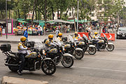 Motorräder der Secretaría de Seguridad Pública in Mexico D. F.