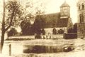 Dorfkirche und Löschwasserteich um 1880