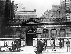 Het station in 1895.