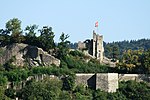 Ruine der Festung Stein, von Südwesten her gesehen